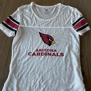 Girls AZ Cardinals white burnout shirt